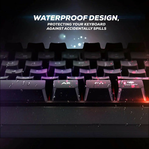 K9320 Ultra-thin Waterproof USB Wired Gaming Keyboard with 19 Anti-ghosting Keys
